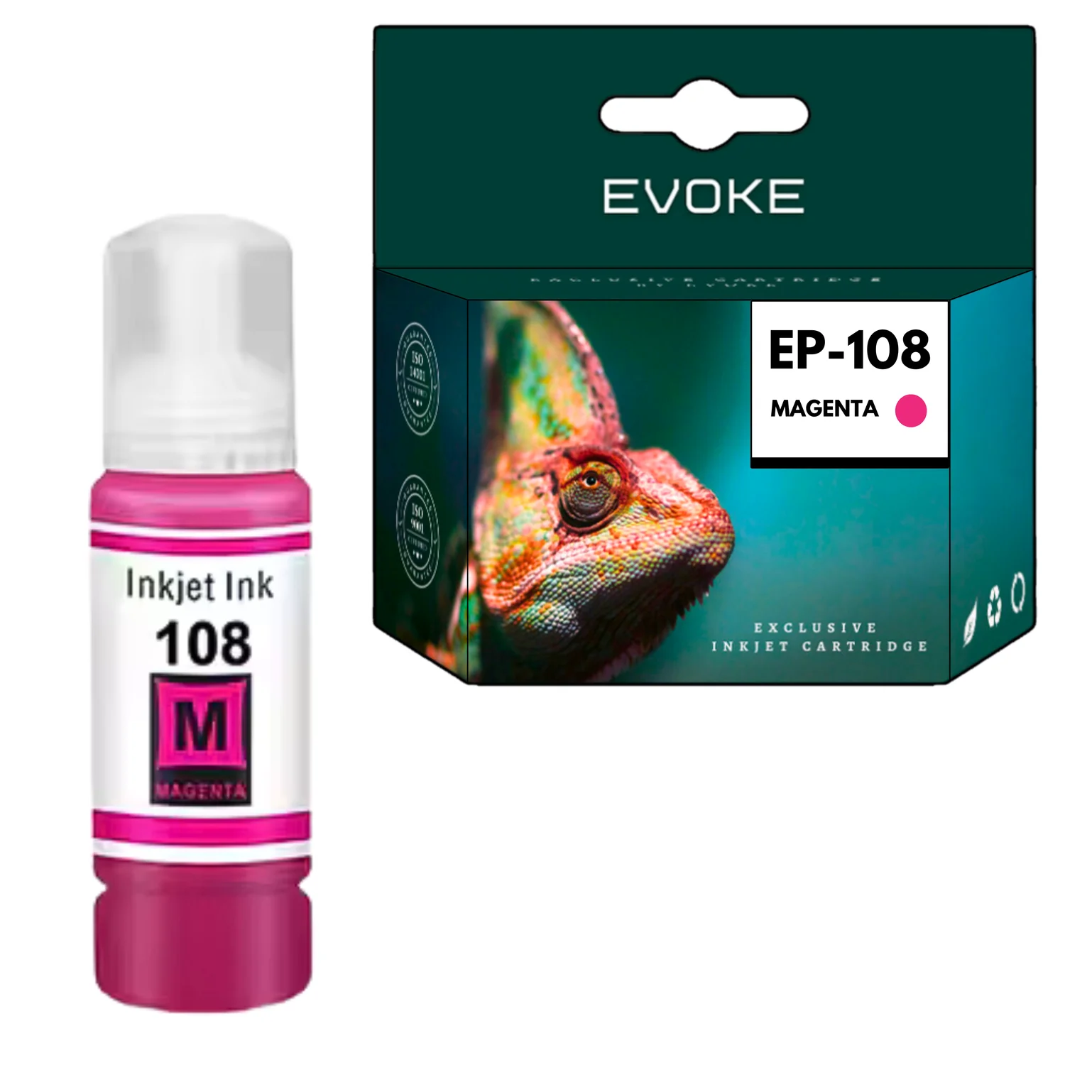 Evoke Compatibele Inkt voor Epson 108 C13T09C34A Magenta 7200 Pagina's Ecotank L8050 L18050