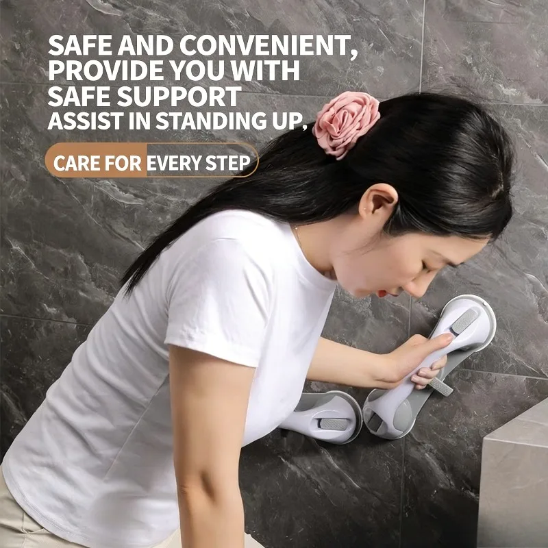 Suction Grab Bar Multifunctional Door Handle Punch Free Bathroom Shower Anti Slip Handrail Elderly Safety Firm Fall Protection