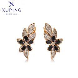 Xuping Jewelry Fashion Flower Charms Earrings Multicolor Stone Popular Huggies Earring for Women School Gift X000439994