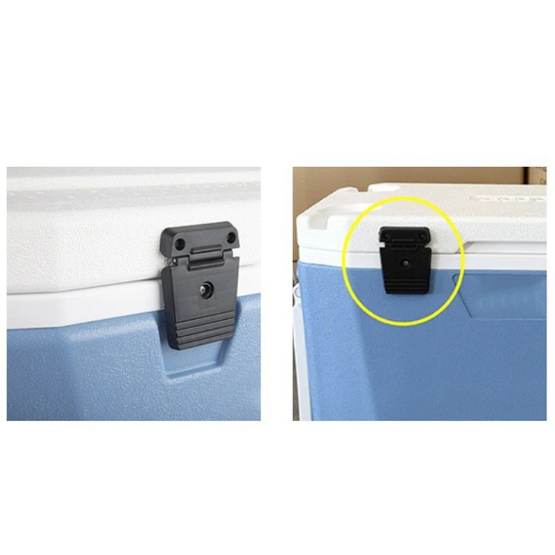 2Pcs Black Cooler Replacement Latch Accessories With 8Pcs Screws Suitable For Large/small Coolers With Secure Locking Mechanism