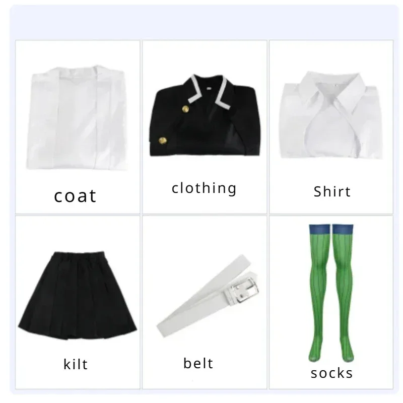 Disfraz de Anime Demon Slayer, uniforme tipo kimono Kanroji Mitsuri, Kimetsu No Yaiba, disfraz de fiesta de Halloween, peluca para adulto y niño