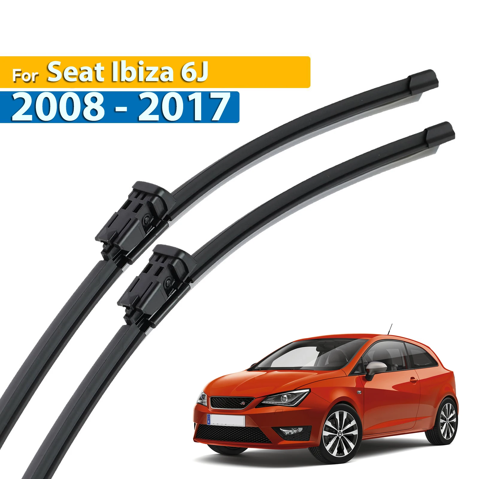 Erick\'s Wiper LHD Front Wiper Blades For Seat Ibiza 6J 2008 - 2017 Windshield Windscreen Window Car Rain Brushes 24\'\'+16\'\'