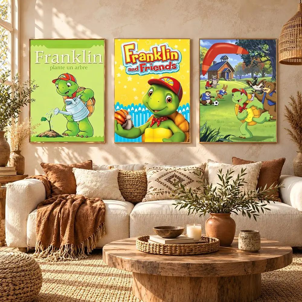 Character Franklin the Turtle Poster Poster HD Printing Boho Aesthetic Style Wall Art Home Decor For Living Room Bedroom Gift