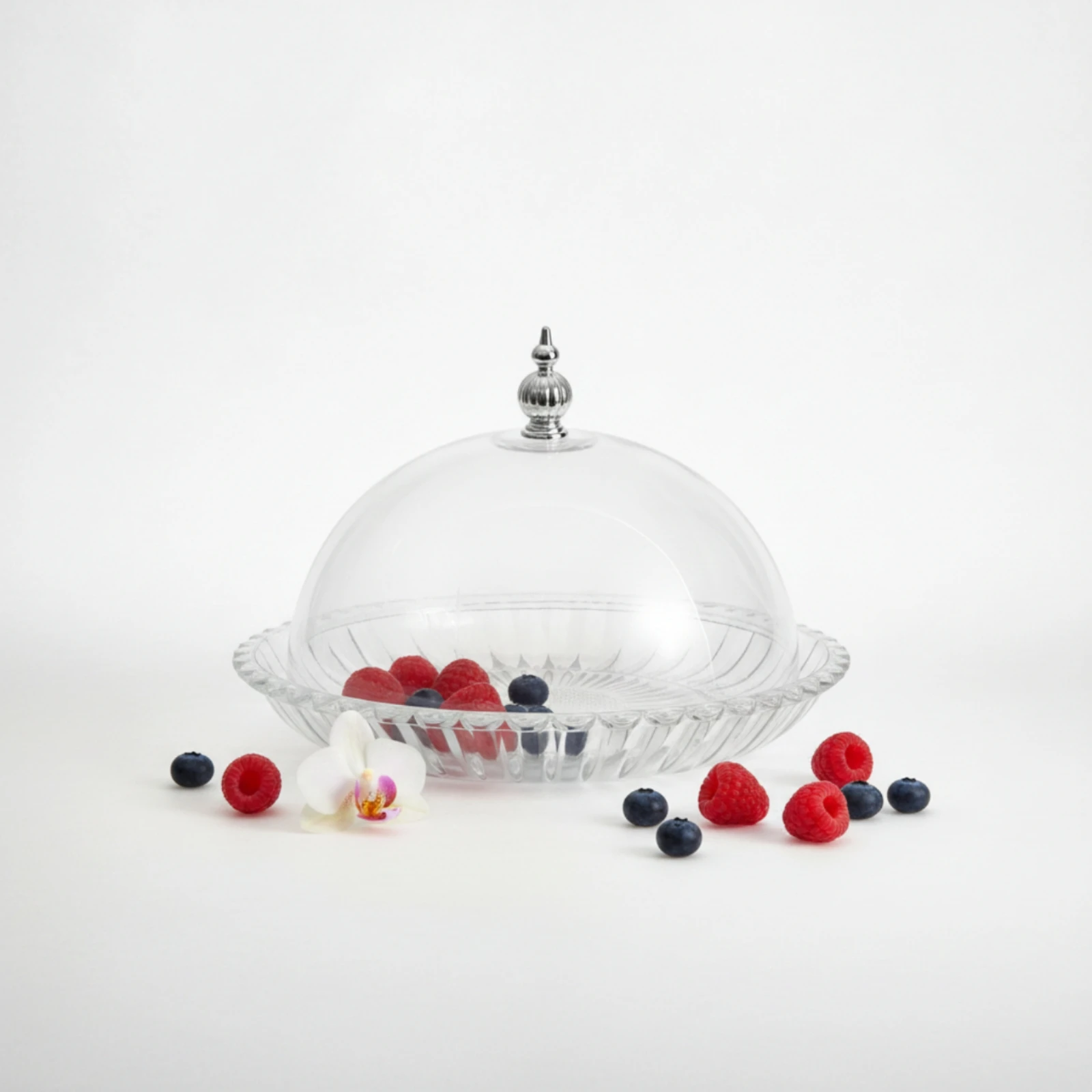 Cake Display Cover Domed Cake Stand with Dome Pastry Dome with Tray Elegant Serving Platter Charming for Hosts, Afternoon Tea