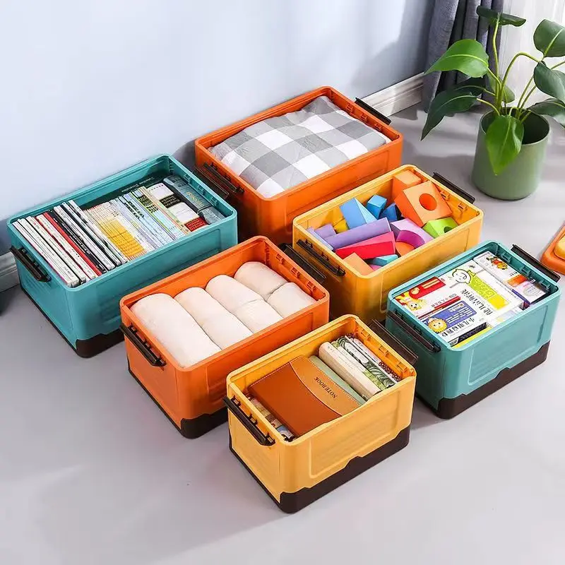 

1 PCS Multifunction Folding Storage Box Foldable Organizer Container Plastic Sundries Storages Supplies Organizer Box with Lid