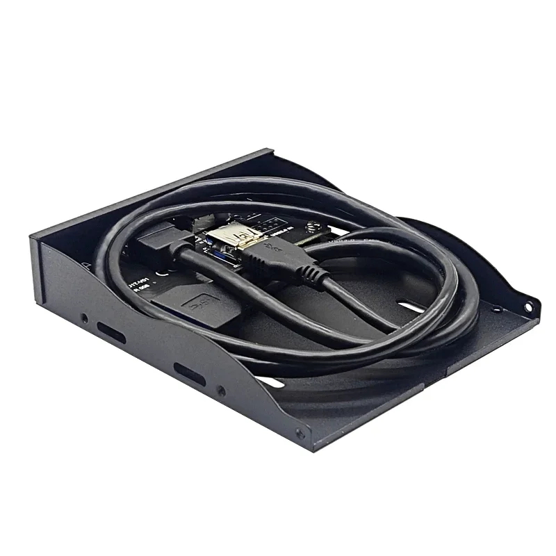 USB 3.0 اللوحة الأمامية USB3.2 Gen1 5Gb VL162 رقاقة لخليج محرك مرن 3.5 بوصة للكمبيوتر 1 منفذ USB3.0 + 1 منفذ USB3.1 Type-C HUB محول