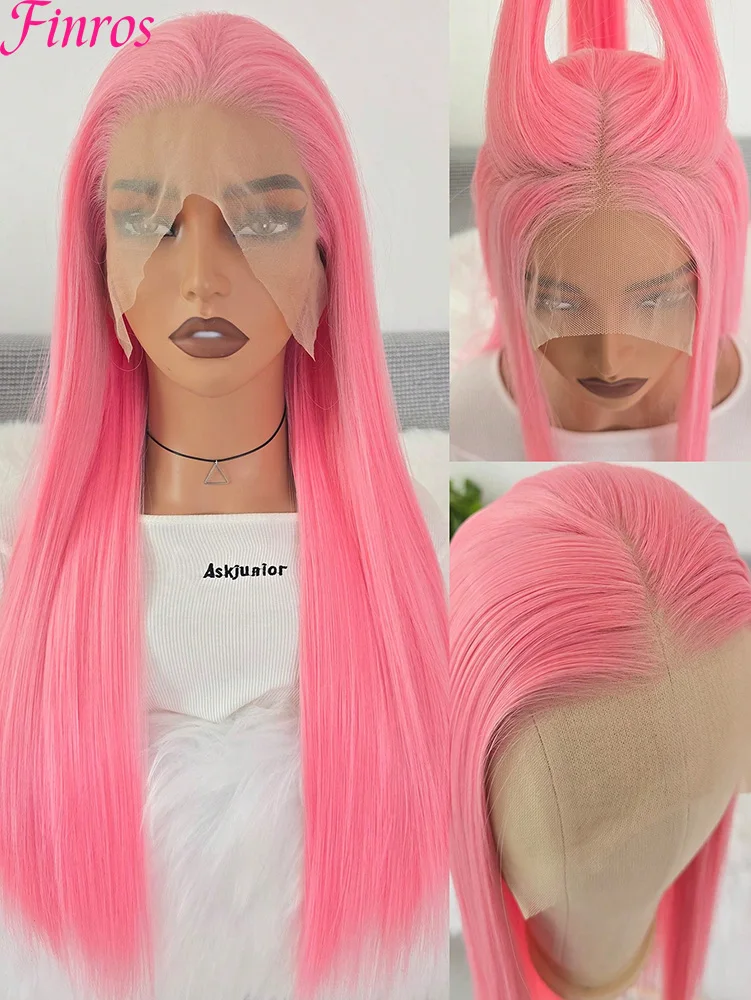 

13x4 HD Lace Frontal Wigs Pre Plucked Pre Bleached Bone Straight Colored Wigs 13x6 Pink Wig Lace Front Human Hair Wig Brazilian