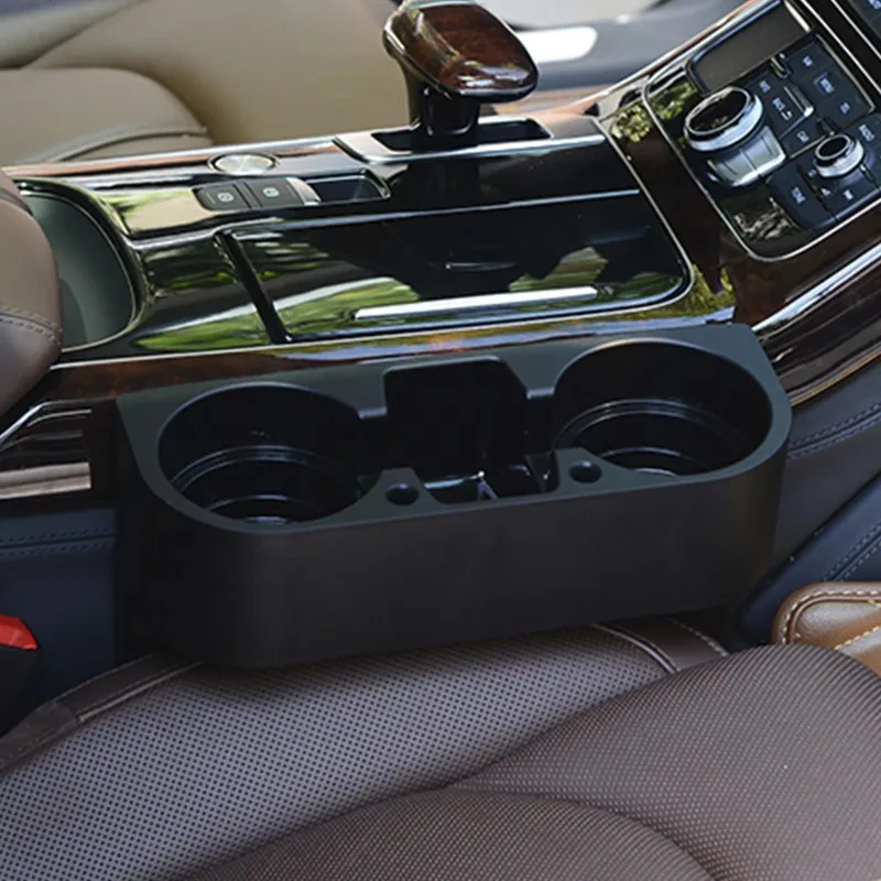 Black Slotted Car Seat Box Vehicle Storage Solution Stylish Accessory for Organizing Your Ride