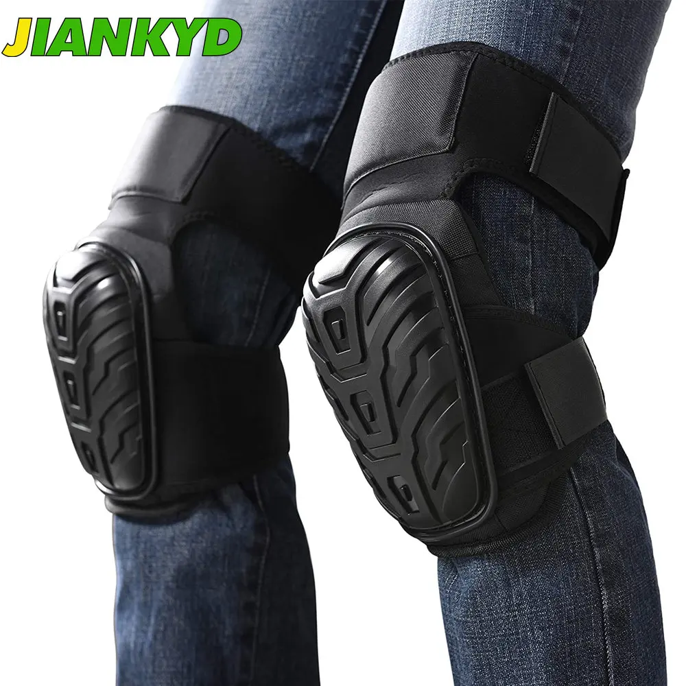 Professional Knee Pads - Heavy Duty Foam Padding Kneepads for Construction, Gardening, Flooring with Comfortable Gel Cushion