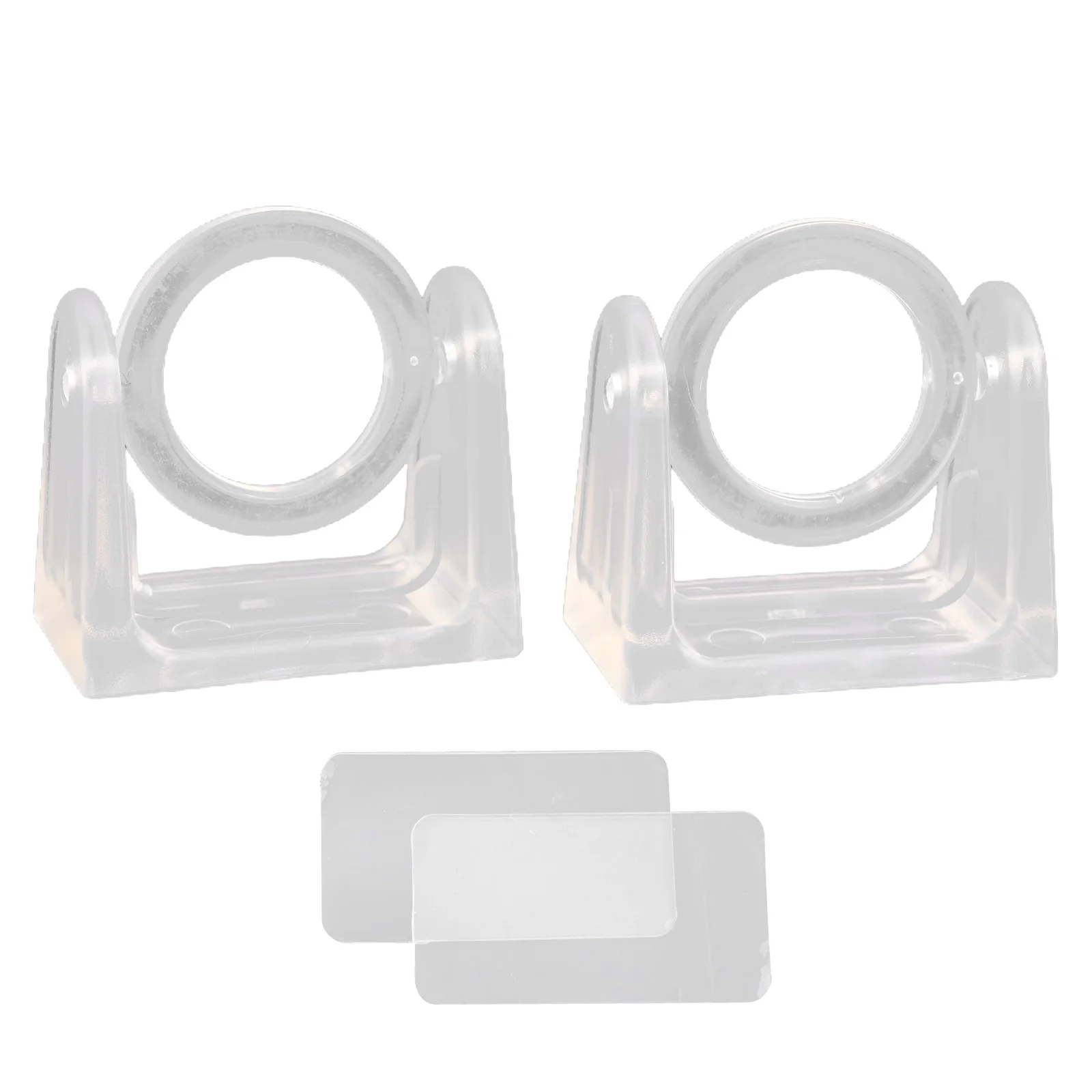 Powerful Adhesive Rotation Adjustable Curtain Rod Holder Hooks Kitchen Modern Design Non Drilled Round Rod Fixing Clips
