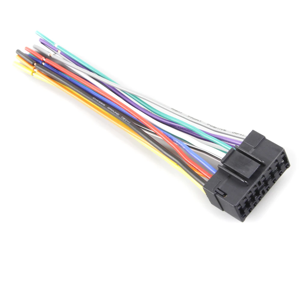 Biurlink Car Radio Harness Wire 16Pin Plug Cable for JVC Car Stereo Radio Plug KD R210 Ar200 Ar300 Ar400