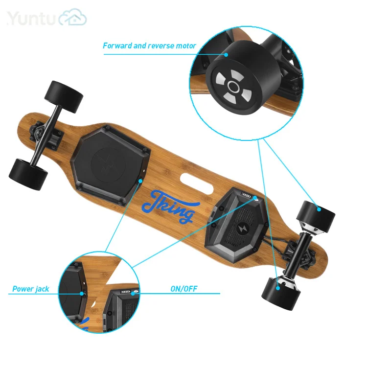 H2B 4000mAh Dual Hub Motor Four-wheel Scooter Remote Control 25km Range Max Load 120kg Electronic Product Europe Warehouse