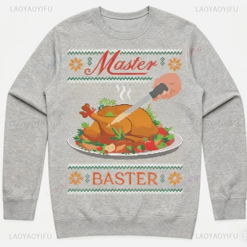 Master Baster-Jersey de Navidad para cena de Navidad, sudadera con patrón divertido, broma de Navidad, Chef, Aste, Turquía, fiesta, Sudadera con capucha, ropa promocional