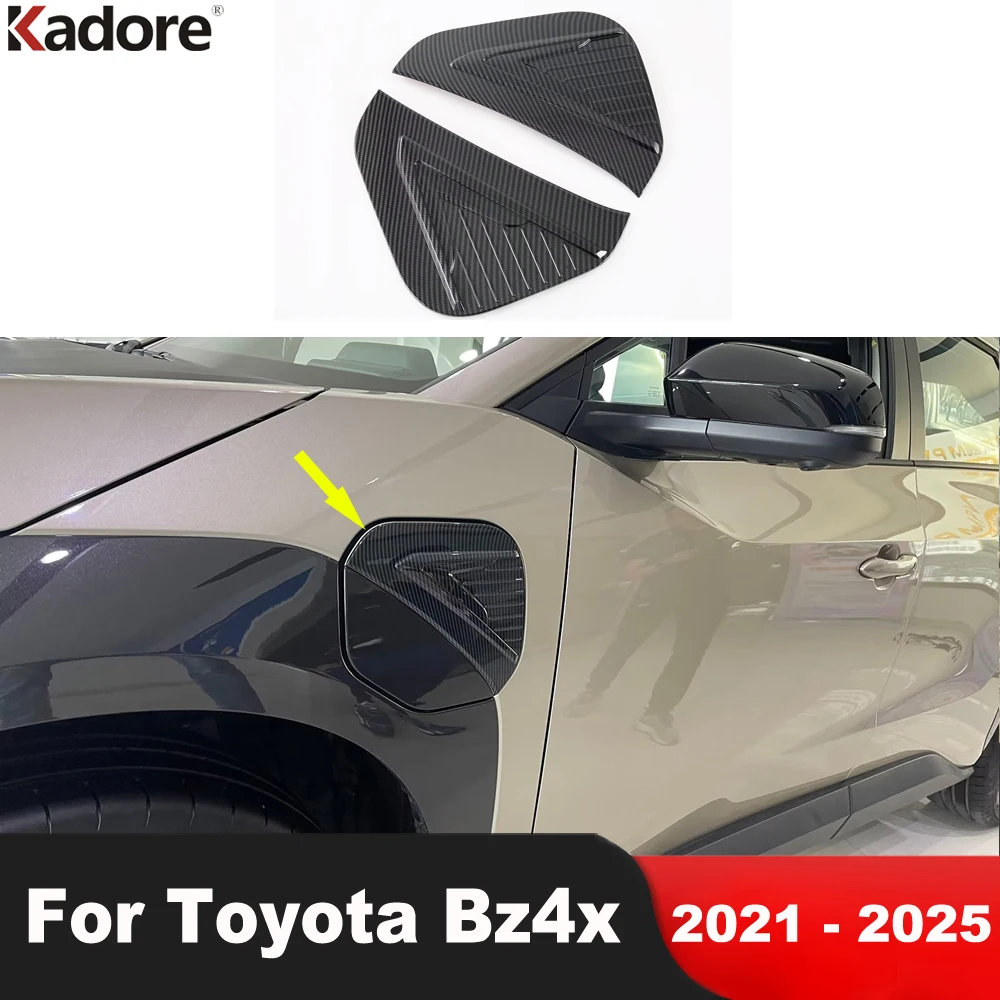 

For Toyota Bz4x 2021 2022 2023 2024 2025 Carbon Fiber Gas Oil Fuel Tank Cover Trim Oil Filler Frame Cap Car Accessories