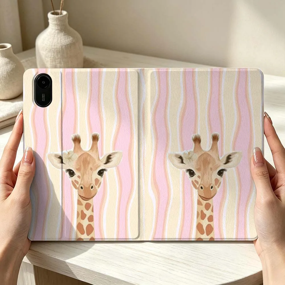 Striped Giraffe Soft Pen Tray Tablet Case For Xiaomi Mi 8 7 6 5 Mini Ultra Pro Redmi Pad Pro SE 2 Poco Pad