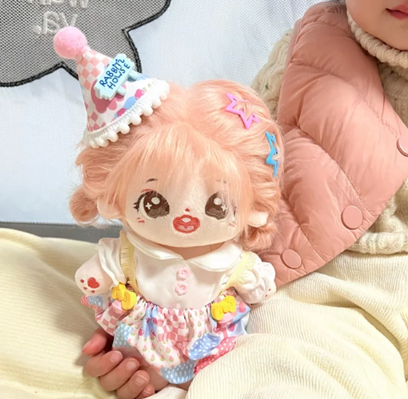 

In Stock 20cm Cotton Doll With Doll Clothes Kawaii Plush Toy Cute Outfit Change Hobby Collectible Ornament Girls Birthday Gift