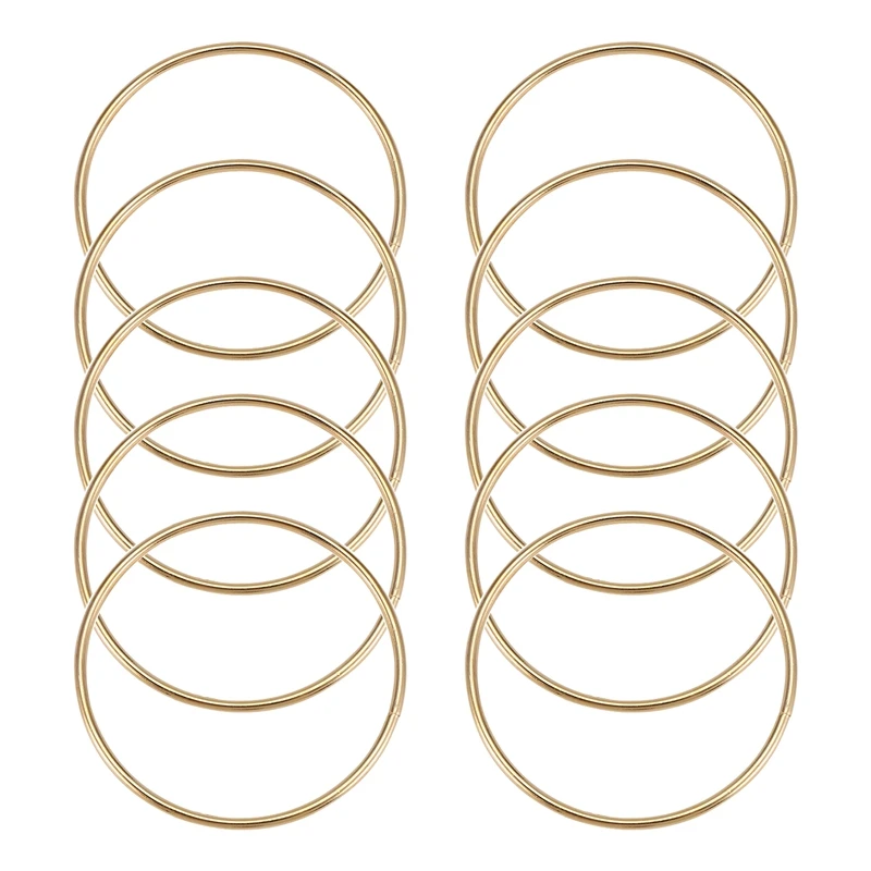 6Pack X(10 Pack 3 Inch Gold Dream Catcher Metal Rings Hoops Macrame Ring for Crafts