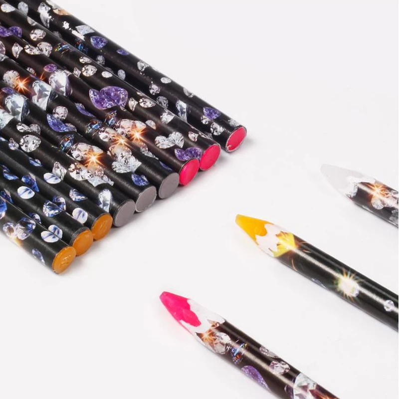 Outil de sélection de strass pour points d'ongles, crayon de cire auto-adhésif, breloques pour ongles, gemmes, outils d'art des ongles, accessoires de manucure en diamant, 25 pièces