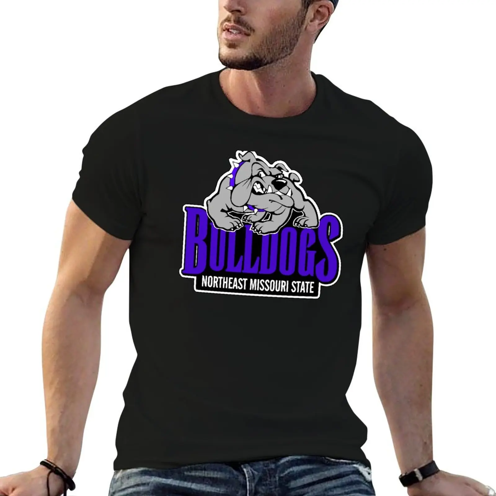 Vintage - Northeast Missouri State Bulldogs logo T-Shirt funny shirt cotton anime shirt mens big and tall t shirts