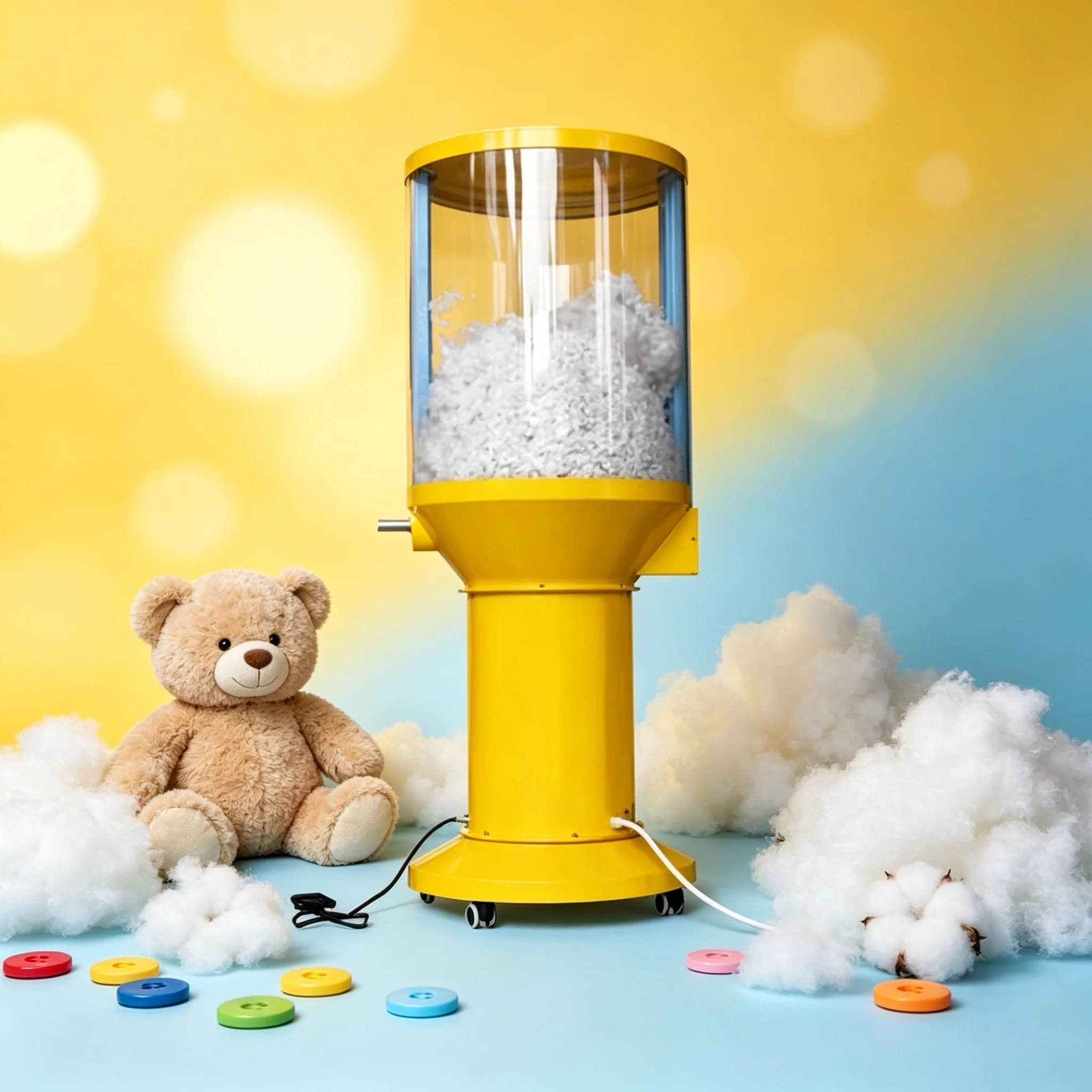 Cotton Stuffing Machine Plush Toy Filling Device Low Noise Safe Structure For Kids Play Venue Customized Wholesale