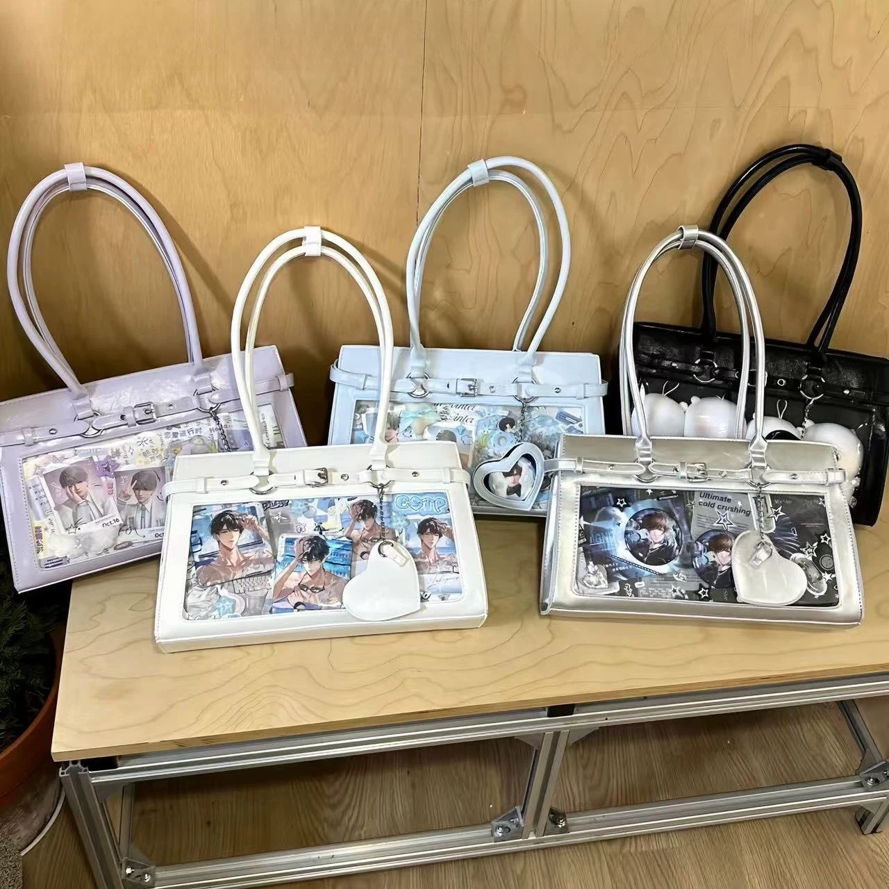 حقيبة كتف تحت الإبط Ita على طراز الكلية اليابانية Bolsos De Mujer حقائب نسائية شفافة مربعة الشكل للنساء متعددة الاستخدامات