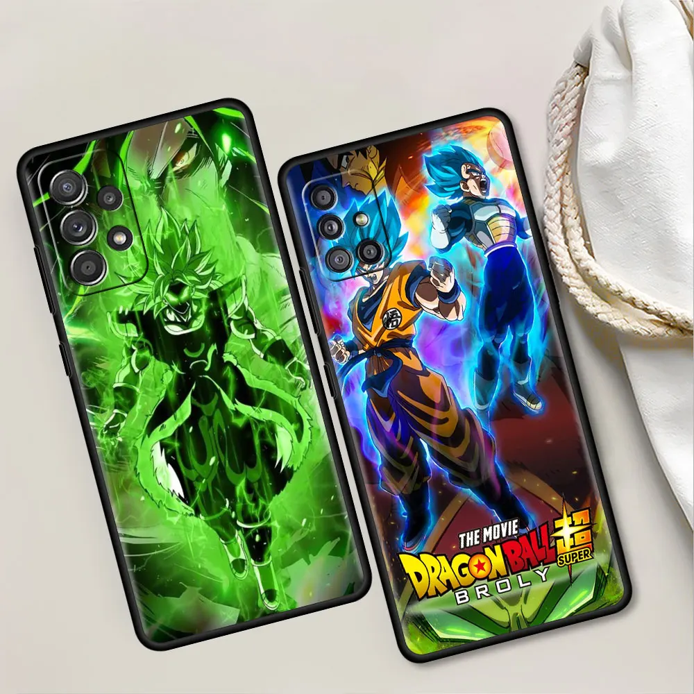 Phone Case For Samsung Galaxy A52 A32 A12 A21s A71 A53 A51 A31 A13 A23 A22 A72 A41 Fundas Back Cover Saiyan Brolis Anime