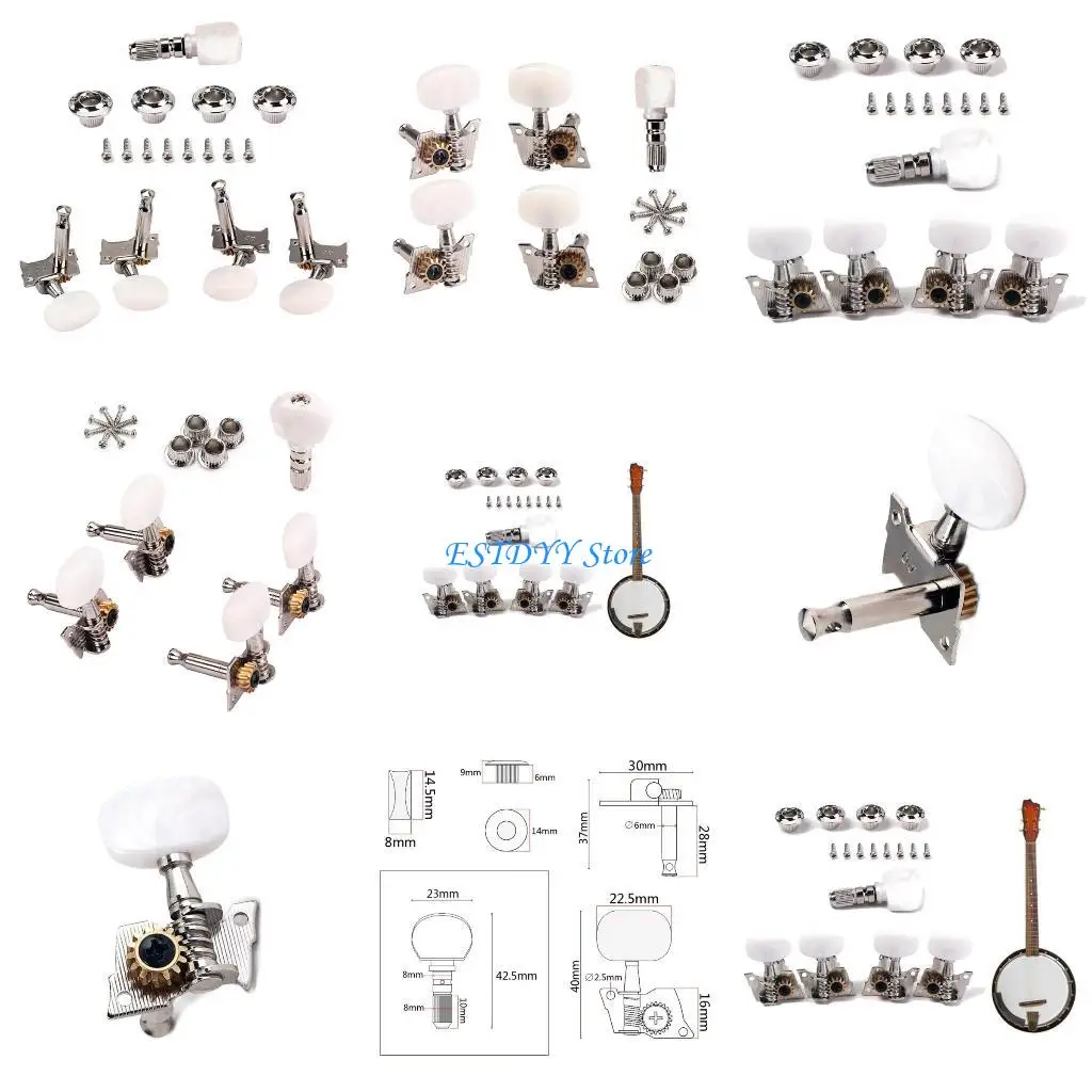 

G6DE Banjos Machine Head Tuning Pegs Tool Set Banjos Machine Head Guitar Tunings Pegs
