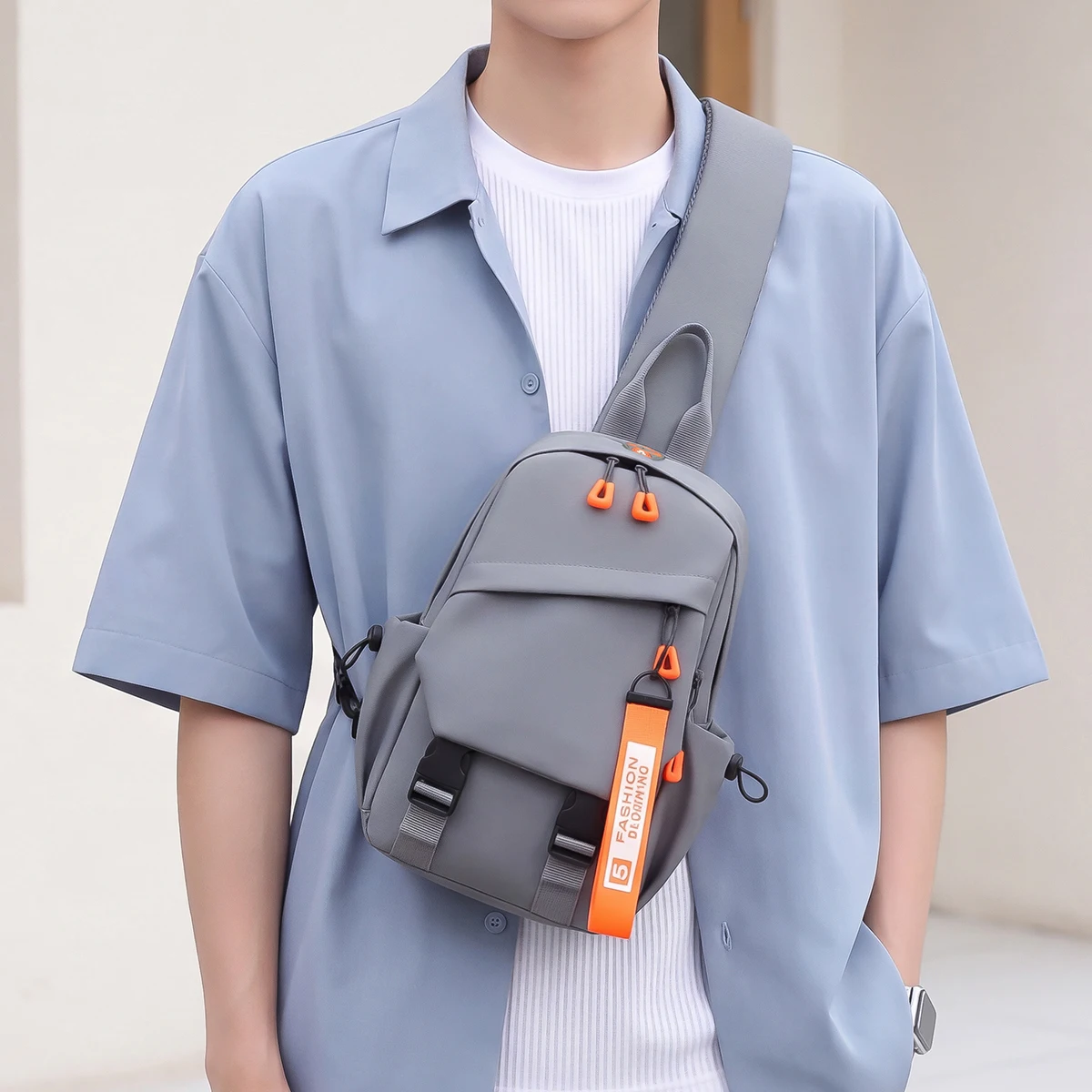 Chest bag for men and women, mobile phone crossbody bag, large capacity, casual and versatile for girls, new sports waist bag, travel shoulder bag for students