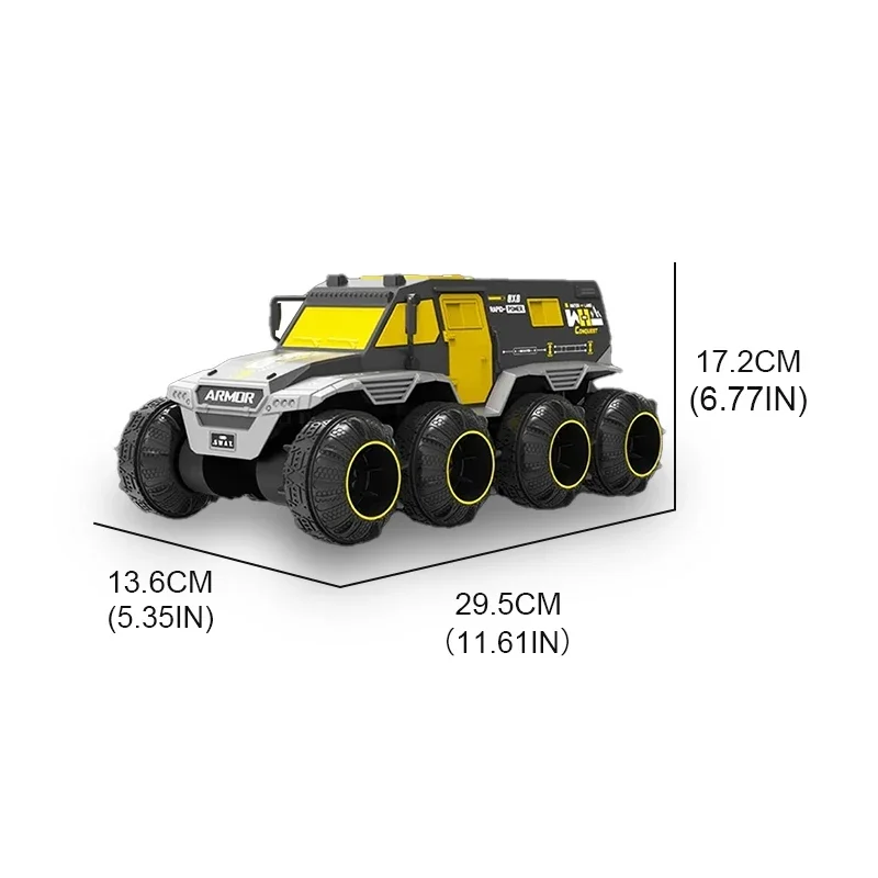 8WD 수륙양용 RC 자동차 장난감 2.4G 원격 제어 트럭 자동차 오프로드 등반 방수 장갑차 어린이날 선물 장난감