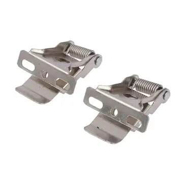 4 ks železných zapuštěných světelných klipů, stříbrných pružinových stropních svítidel, svorka na lampu se stojanem, tříotvorových pružinových klipů pro montáž světla 10 nejlepší prodej pružinové klipy pro stropní světla - №5