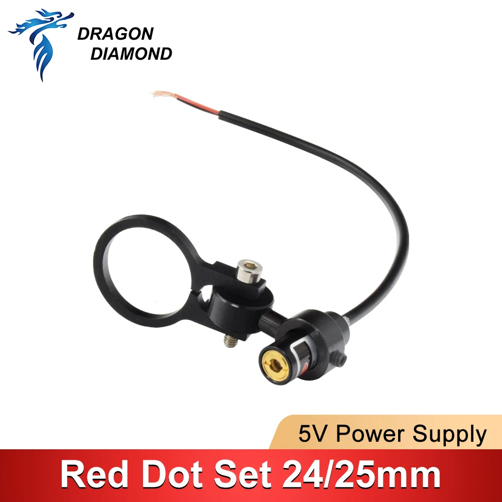 Módulo de diodo conjunto de punto rojo posicionamiento DC 5V para cabezal de corte de grabado láser Co2 DIY