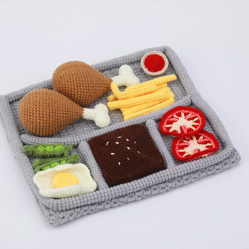 

1Set Tray Laptop Case Crochet Set for Beginner Kid Adult with Step-by-Step Instruction Cartoon Table Bag Crochet Set