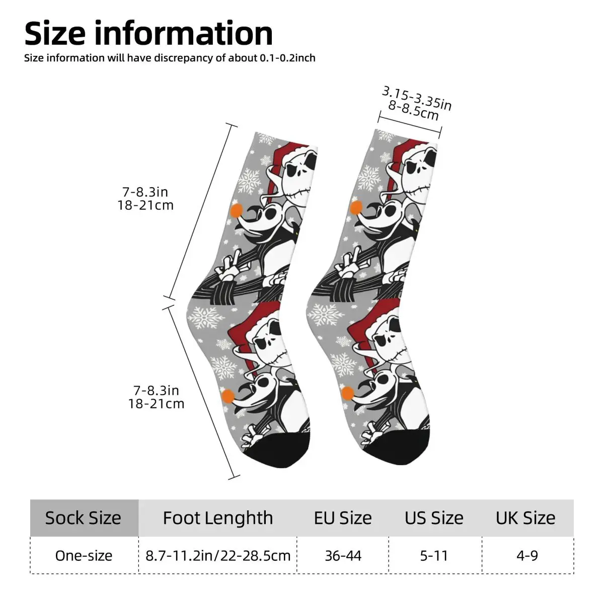 جاك سكيلينجتون صفر وسالي الكابوس قبل عيد الميلاد الجوارب الرجال الجوارب Harajuku ربيع الخريف الشتاء الجوارب الهدايا