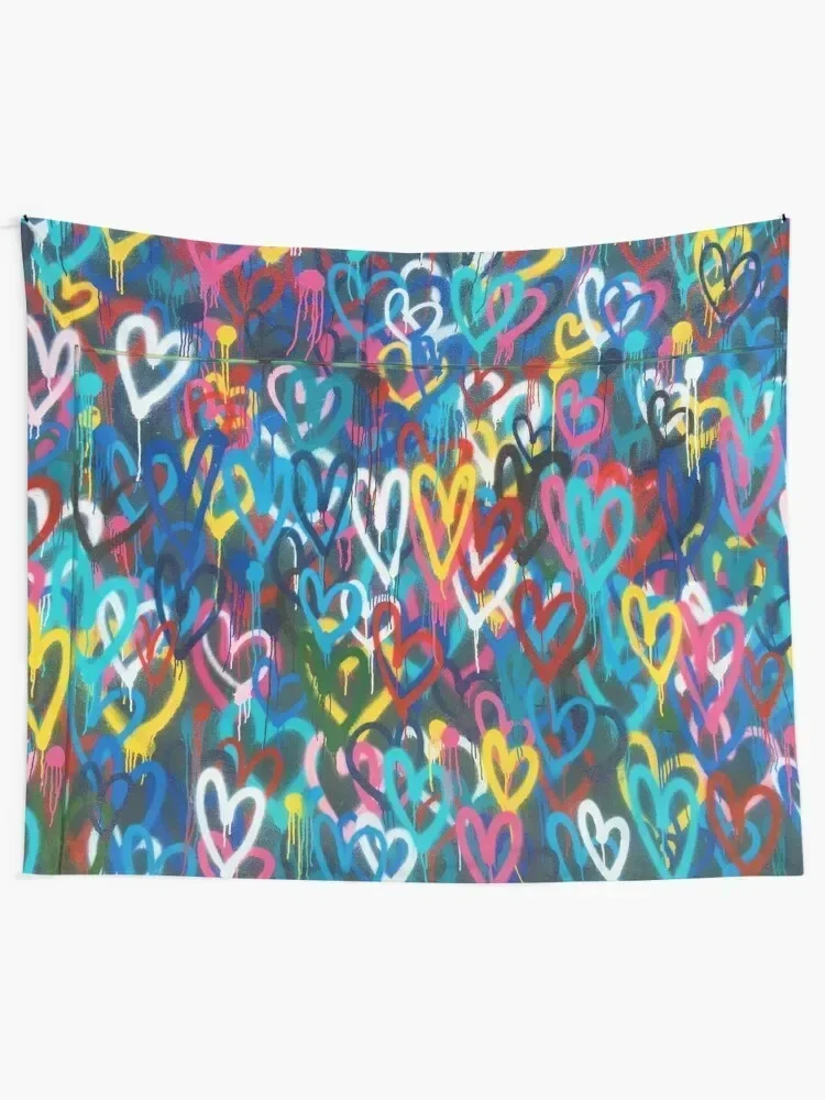 

Graffiti Hearts Love Tapestry Aesthetic Room Decor Wall Coverings Art Mural Room Decorations Aesthetics Tapestry
