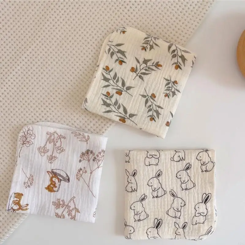 

A5YC Baby Washcloths Newborn Face Towel Baby Burp Cloths Soft Absorbent Wash Towel