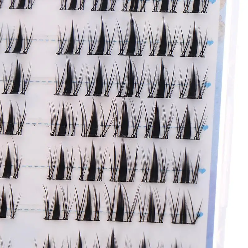 10 Rows Self Adhesive False Eyelashes Natural Manga Style Sectioned Lashes Easy Wear Lightweight Eyelash Strips For Daily Makeu