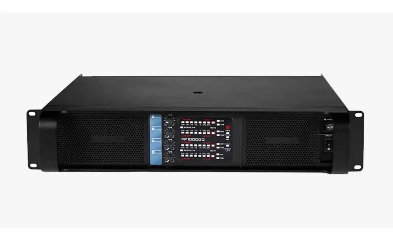 เครื่องขยายเสียงสเตอริโอแบบแชนแนล คลาส D ระดับมืออาชีพ สำหรับดีเจ รุ่น FP 10Q กำลังขับ 10000 วัตต์ (16000 วัตต์)
