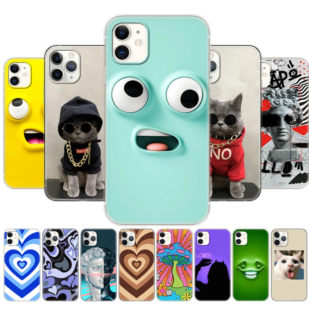 For iphone 11 Case for iphone 11 pro max coque eleven etui soft Silicon bumper Phone back Cover full 360 protective