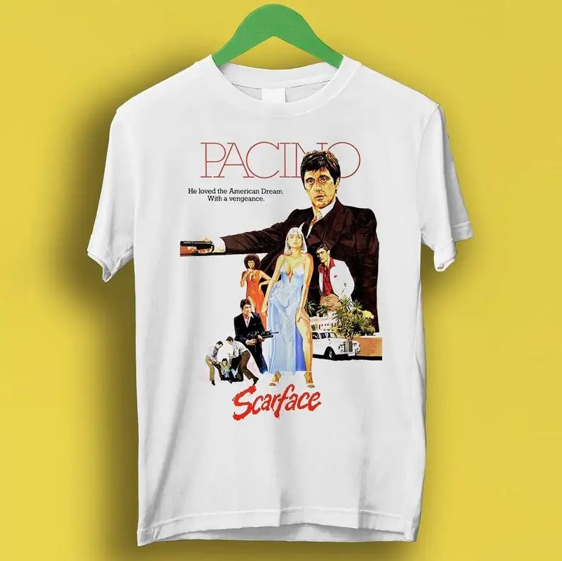 Scarface Al Pacino Gift Funny Meme Tee Style Unisex Gamer Cult Movie Music T Shirt P323