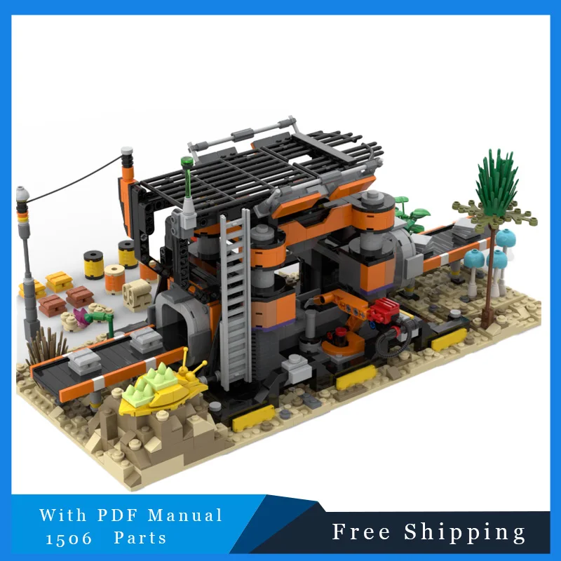 

1506 детали MOC удовлетворенный конструктор, мировая фабрика, набор строительных кирпичей, игровые автоматизированные заводские блоки, игрушки, подарки для детей