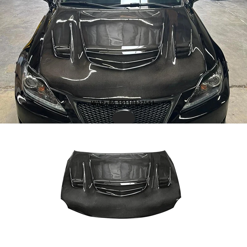 

High Quality V-Shape Carbon Fiber Engine Hood for 2006-2012 IS Modified Automotive Specific Engine Hood New Condition