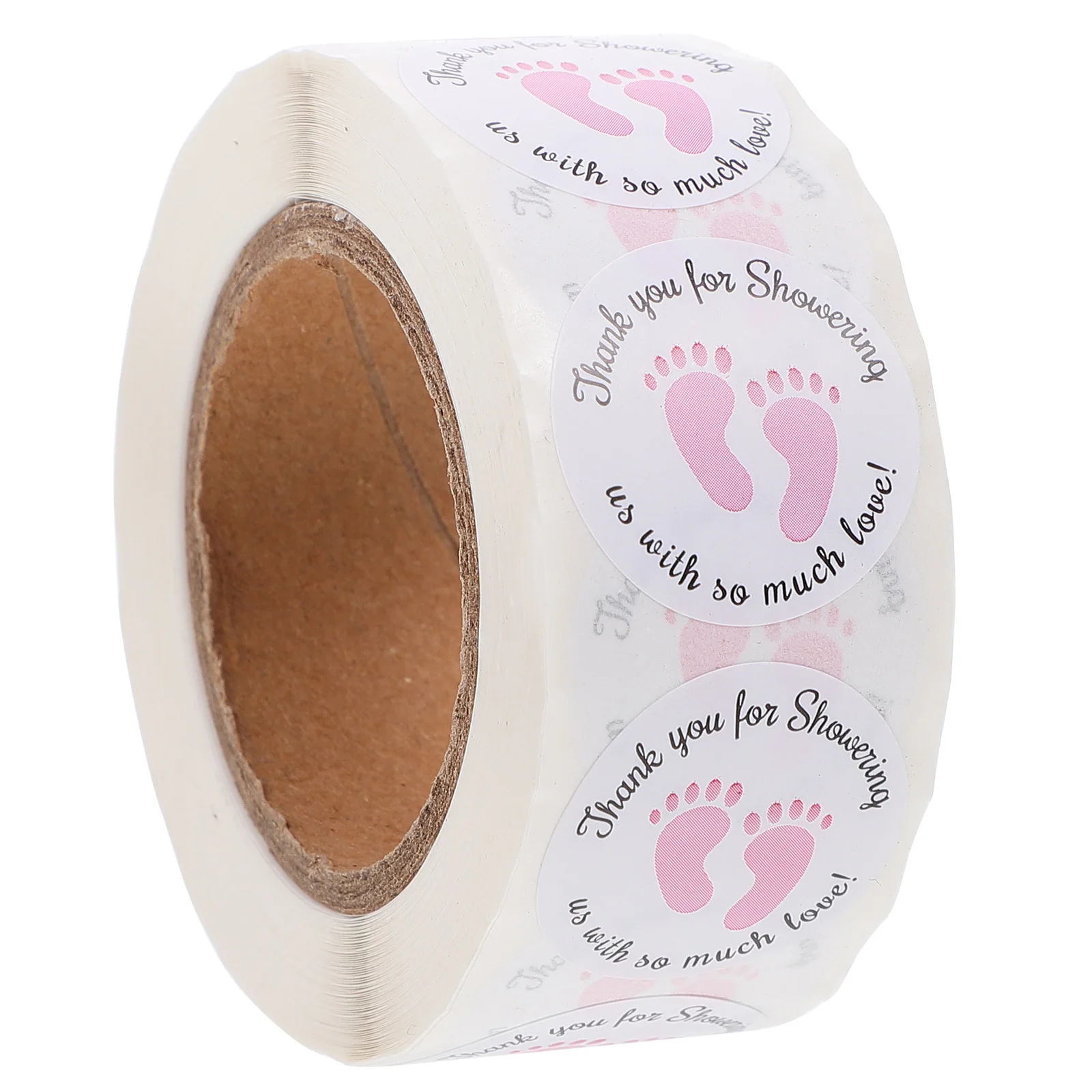 1000 قطعة ملصقات بصمة شارات ذاتية اللصق لأكياس الهدايا وحفلات الاستحمام ملصقات شكرًا لك ورق مقاوم للماء #3