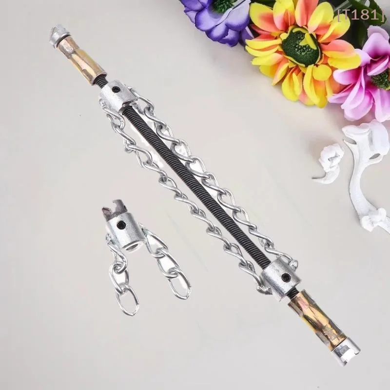 

[E] Push-Type Rotary Cable Sewer Dredge Flex-Shaft Sewer Descaling Chain Multi-Purpose PVC Pipe Maintenance Tool For 16mm Spring