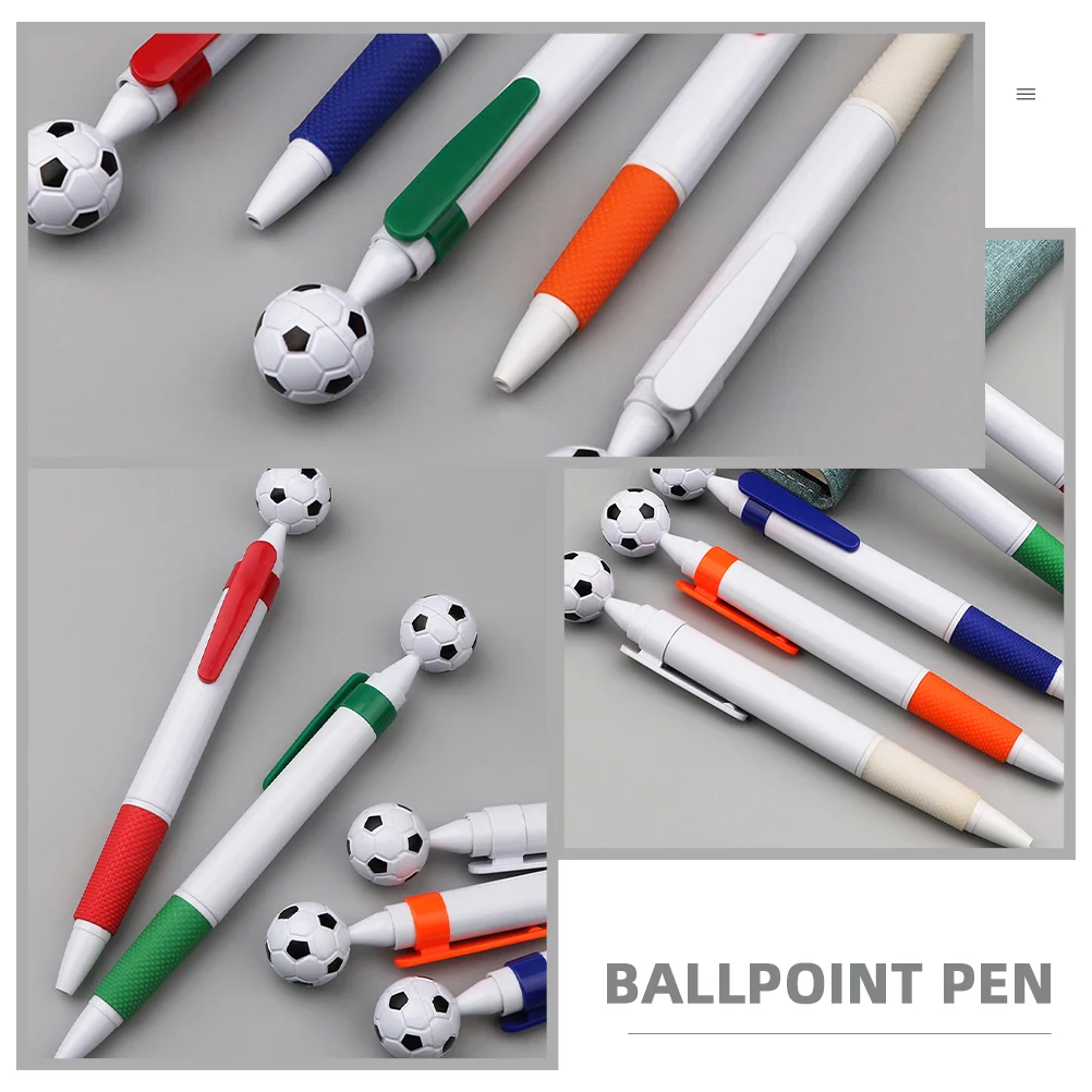 20 Pcs Fountain Pen Football Ballpoint Student Pens Bulk Abs Soccer Goodie Bag Favors Plastic School Child Soccer Scrapbooking