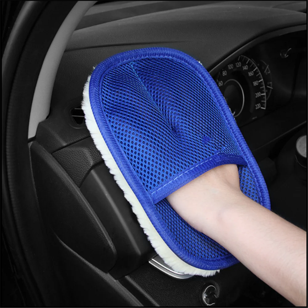 Car Styling Wool Soft cleaning for Lada granta vesta Skoda rapid fabia Mazda 3 Ford Focus 2 Accessories