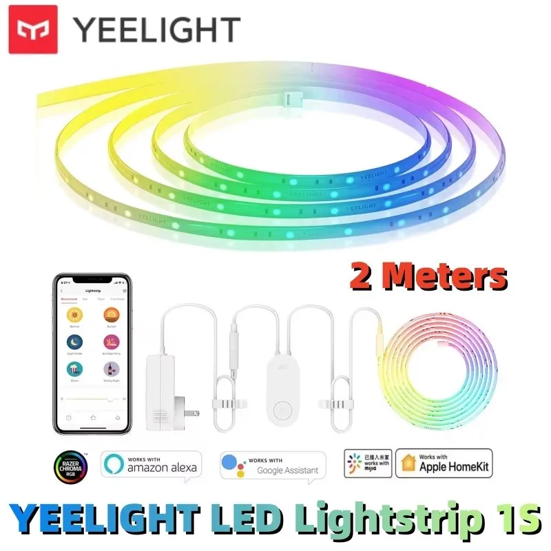 

Global version Yeelight Aurora Smart Light Strip 1S RGB Colorful WiFi 2M To 10M 60 LED LightStrip For APP xiaomi mi home Homekit
