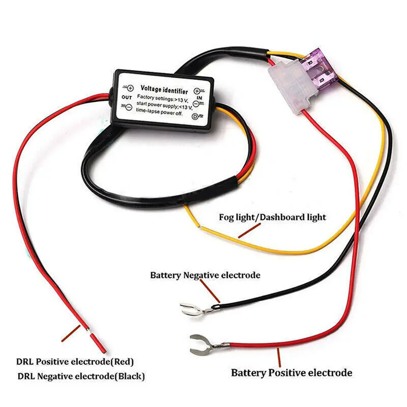 Car LED DRL Controller Dimmer Delay Relay Module Voltage Regulator Automotive Exterior Lighting Control System Waterproof Unit