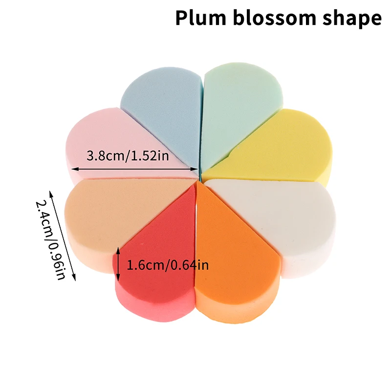 8pcs Puff Cleansing Wash Face Makeup Esponja Makeup Sponge Triangle Shaped Candy Color Soft Magic Face Cleaning Cosmetic