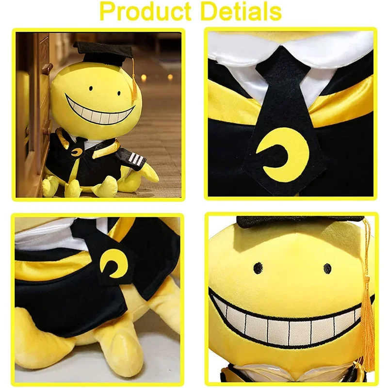 Anime pulpo Peluche juguete Korosensei Koro Sensei maestro muñecos de Peluche asesinato de dibujos animados Peluche almohada aula Peluche regalo