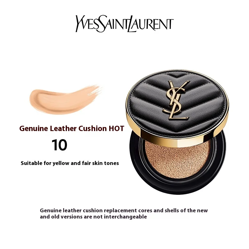 YSL Nouveau coussin en cuir – Haute couverture, transfert – Résistant, cadeau de maquillage d'anniversaire parfait pour elle